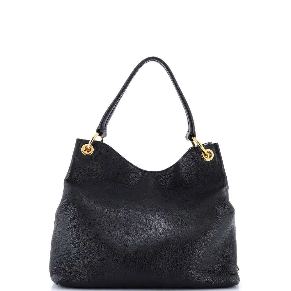 Prada Logo Hobo Embossed Vitello Daino #252914P12B